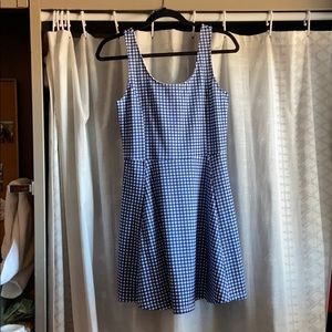 H&M blue & white plaid dress